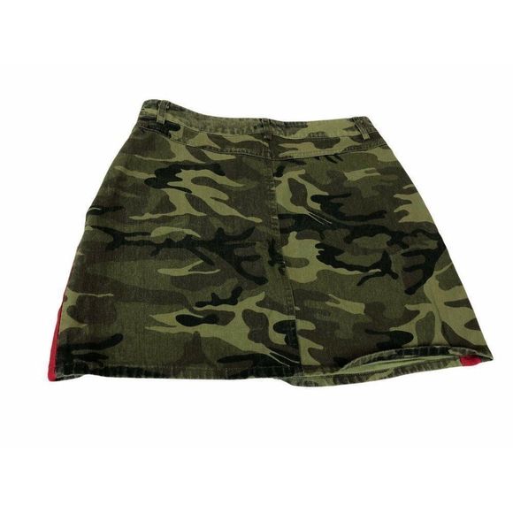 Women’s forever 21 green camo striped mini skirt s - Picture 6 of 7